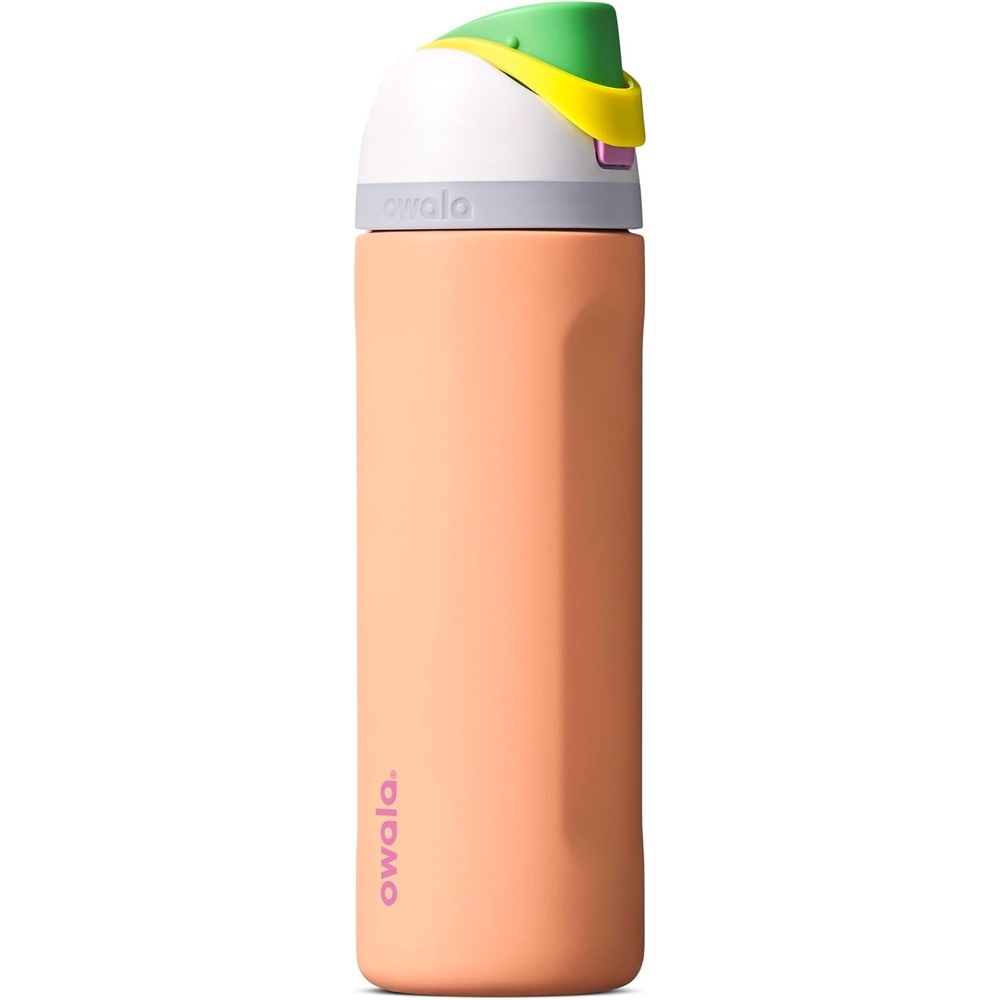 image:imageOwala FreeSip Stainless Steel Water Bottle 32 oz Round We GhostPeachy Keen