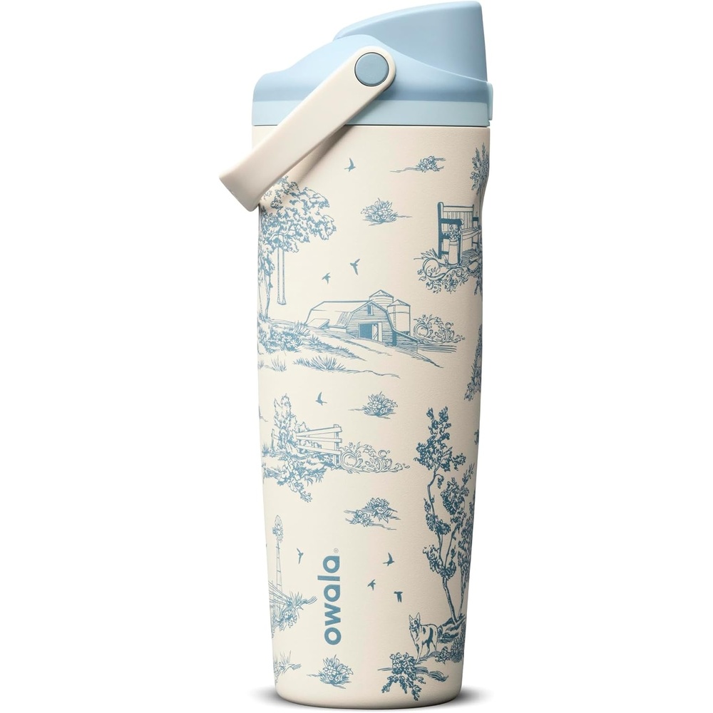 image:imageOwala FreeSip Sway Stainless Steel Water Bottle 30 oz Toile Be Home