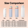 Owala FreeSip Stainless Steel Water Bottle 32 oz Round We Ghost(Beach House)
