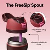 Owala FreeSip Stainless Steel Water Bottle 32 oz Round We Ghost(Black Cherry)