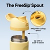Owala FreeSip Stainless Steel Water Bottle 32 oz Round We Ghost(Butter Half)