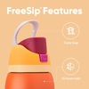 Owala FreeSip Stainless Steel Water Bottle 32 oz Round We Ghost(Citrus Crush)