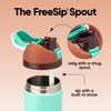 Owala FreeSip Stainless Steel Water Bottle 32 oz Round We Ghost(Mint Chocolate Chip)