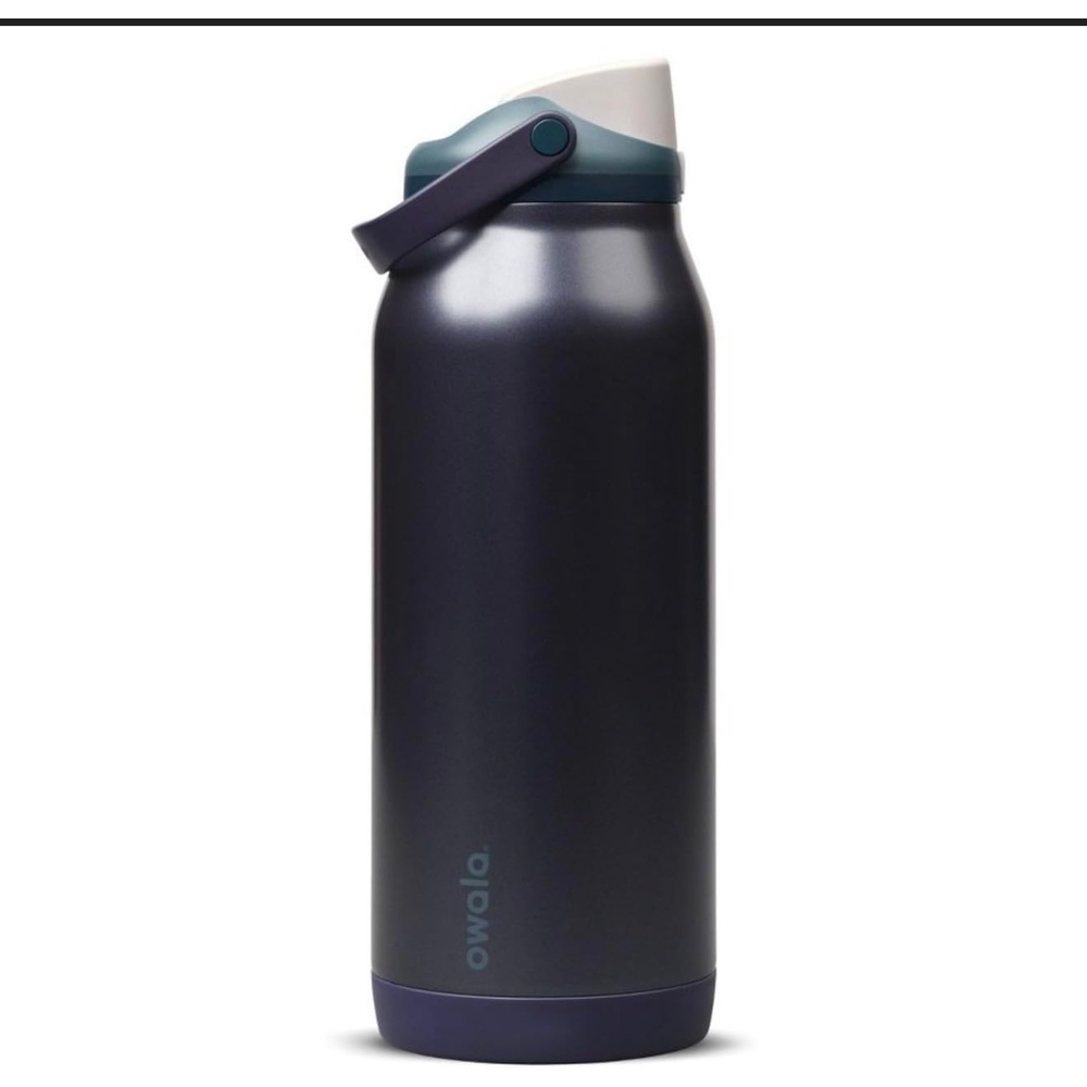 image:imageOwala FreeSip 64 fl oz Stainless Steel Water Bottle Blue Steel